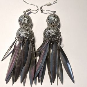 Bohemian silver earrings